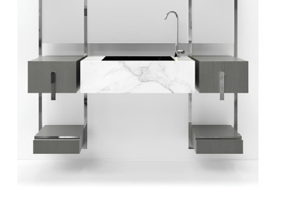 Grau Badezimmer Waschbecken Armaturen Badezimmer Möbel Italien Stil Waschbecken