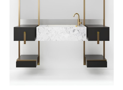 Schwarz Badezimmer Waschbecken Armaturen Badezimmer Möbel Italien Stil Neu