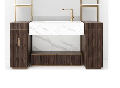 Brauner Badezimmerschrank Badezimmermöbel Badezimmerschrank Klassische Möbel