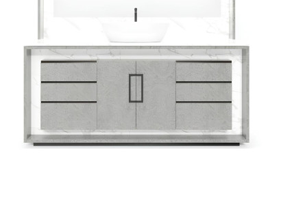 Grau Badezimmerschrank Badezimmermöbel Regal Badezimmerschrank Holzregale