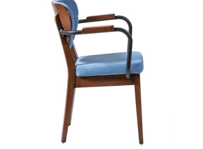 Stuhl Klassisch Design Wohnzimmer Esszimmer Holz Stühle Polster Lehnstuhl Möbel