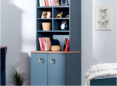 Bücherregal Blau Jugendzimmer Möbel Bücherschrank Modern Kinderzimmer Neu
