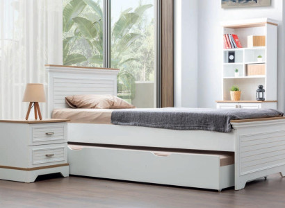 Landhaus Nachttisch Kinderzimmer Weiß Beistelltisch Tisch Luxus Holz Nachttische