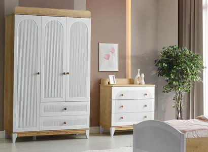 Kleiderschrank Kommode Stauraum Kinderzimmer Kinderzimmermöbel 2tlg