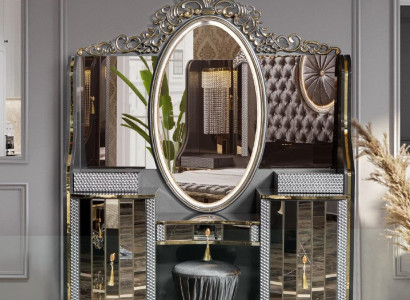 Schminktisch Konsolentisch Frisiertisch Frisierkommode Konsole Kommode Schwarz