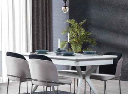 Esstisch Gruppe 4x Stühle Essgarnitur Essgruppen Stuhl Set Tisch 5tlg. Set Neu