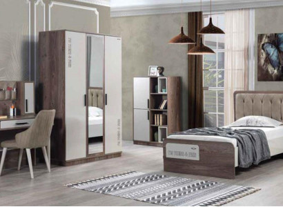 Jugendzimmer Kinderzimmer Set Schlafzimmer Schrank Bett Nachttisch Tisch 5tlg.