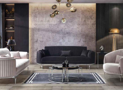 Sofagarnitur 331 Sitzer Couch Polster Lehn Sofa Garnitur Textil Stoff Sofas Neu