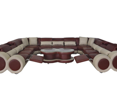 Wohnlandschaft Sofa Couch Polster Sitz Eck Garnitur Designer Couchen Sofas + USB