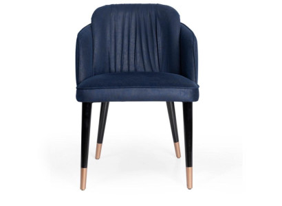 Klassischer Sessel Stuhl Blau Sitz Polster Design Holz Textil Modern Stil Neu