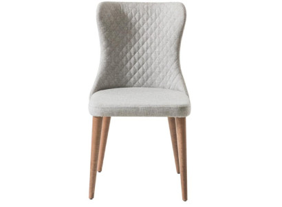 Lehnstuhl Esszimmer Holz Stuhl Textil Polster Stühle Möbel Esszimmer Sessel Neu