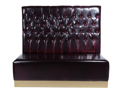 Leder 2-Sitzer Sofa in elegantem Braun