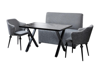 Esszimmer Garnitur Bank Sofa Tisch 2x Sessel Eckbank Küchen Ess Gruppe Loft 4tlg