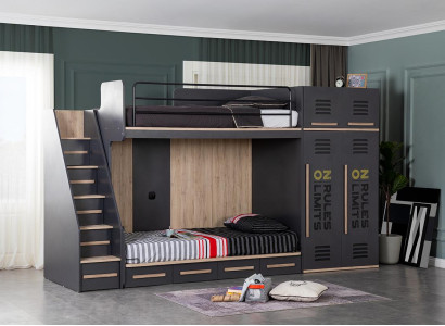 Elegantes Kinderzimmer Bett Etagen Hochbett Luxus Jugendbett Betten