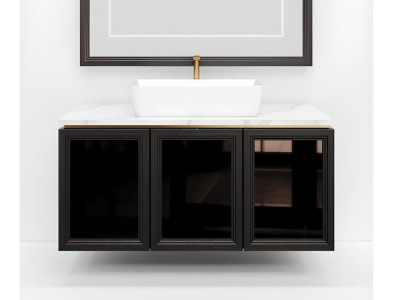 Schwarzer Badezimmerschrank Badezimmermöbel Regal Badezimmerschrank Holzregale