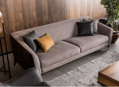 Sofa 3 Sitz Couch Polster Sofas Couchen Wohnzimmer Design Textil Stoff