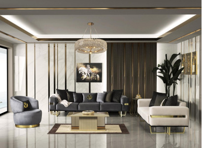 Luxus Sofagarnitur Couch Stoffsofa Möbel Einrichtung 4tlg. Set Gruppe
