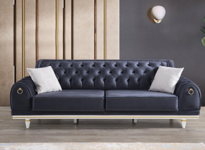 Chesterfield Sofa Couch 230cm Polster Möbel Einrichtung Wohnzimmer Stoff
