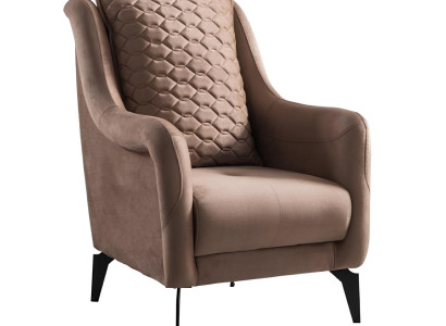 Moderner Luxus Sessel Polster Braun Italienischer Stil Design Modern Möbel Neu