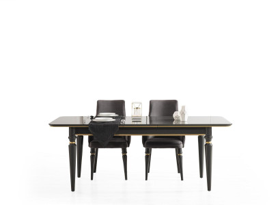 Luxus Esszimmer Esstisch Stuhl Gruppe Garnitur Set Holz Tisch Tische 5tlg. Sets