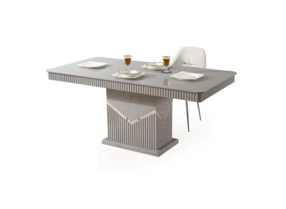 Grauer Moderner Esstisch Luxus Möbel Esszimmer Einrichtung Holz Design