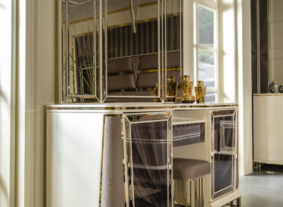 Luxus Schminktisch Design Tisch Konsole Kommode Schminktische Spiegel 2tlg.