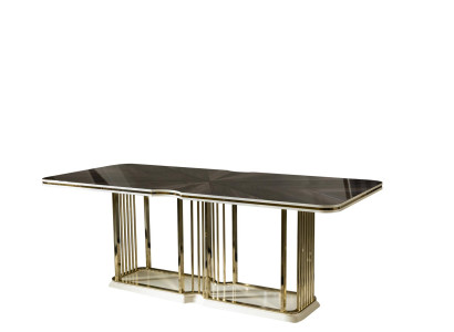 Esstisch Braun Luxus Tische Esszimmer Tisch Metall Elegantes Stil Modern Neu