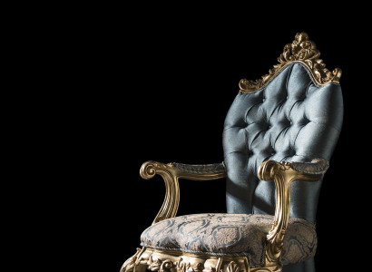 Stuhl Blau Elegantes Modern Stühle Holz Schön Stoff Design Luxus Metall Neu