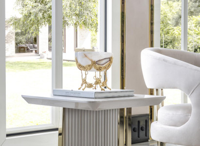 Beistelltisch Weiß Wohnzimmer Metall Glas Neu Modern Design Möbel Luxus Neu