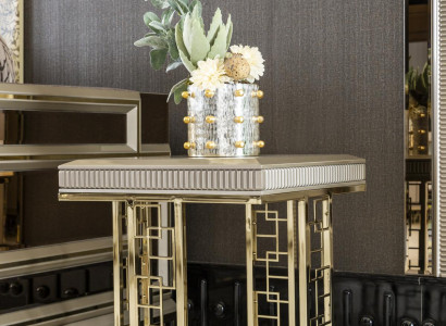 Beistelltisch Grau Modern Holz Design Wohnzimmer Möbel Luxus Elegantes Tisch Neu