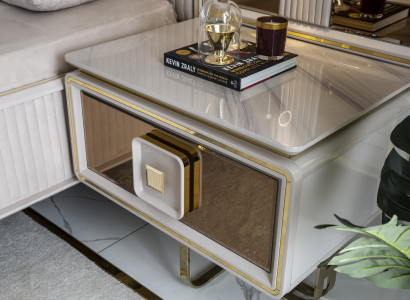 Nachttisch Weiß Modern Design Möbel Luxus Elegantes Schön Schlafzimmer Neu