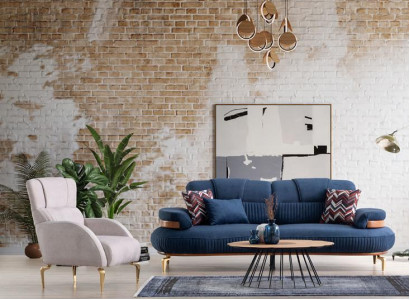 Moderne Sofagarnitur 3+3 Großzügige Wohnbereiche Höchster Komfort und Stil
