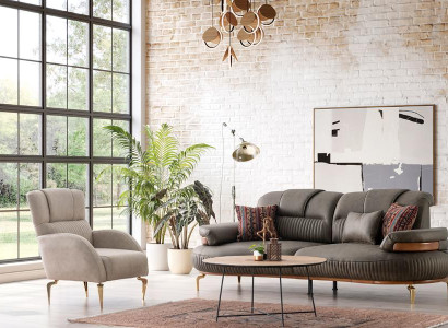 Elegante Sofagarnitur 3 Sitzer Stilvolles Design und Höchster Komfort