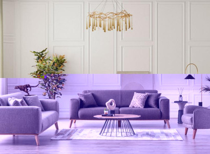 Geräumige 3+3+1 Sofagarnitur Modernes Design Stoffsofa Set Braun Möbel