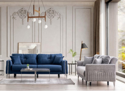 Komfortable Sofagarnitur 3+3 Sitzer Stilvolles Design für Entspanntes Wohnen