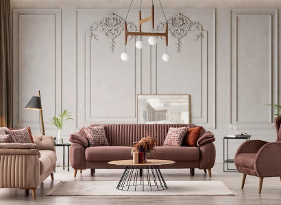 Komfortable Sofagarnitur 3+3+1 Sitzer Sitzgruppe Polstergarnitur Couchgarnitur