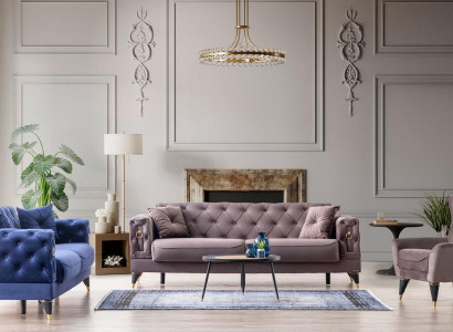 Sofagarnitur 3+3+1 Sitzer Stilvoller Komfort Polstergarnitur Couchgarnitur