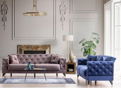 Elegante Sofagarnitur 3+3 Sitzer Perfekte Kombination aus Stil und Komfort