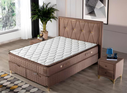 Luxuriöses Boxspringbett Elegantes Kopfteil für höchsten Komfort und Stil