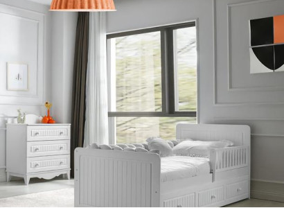 Bett Stauraum Kommode Modernes Design Schlafzimmer Kinderzimmer Stilvoll Möbel