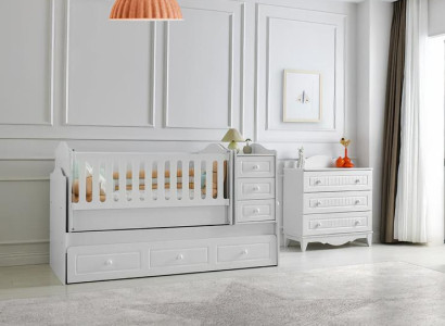 Bett Stauraum Kommode Babyzimmer Modernes Design Funktional Stilvoll Möbel