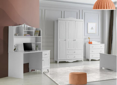 Set Kommode Kleiderschrank Schreibtisch Modernes Design Stilvolle Räume 3-teilig