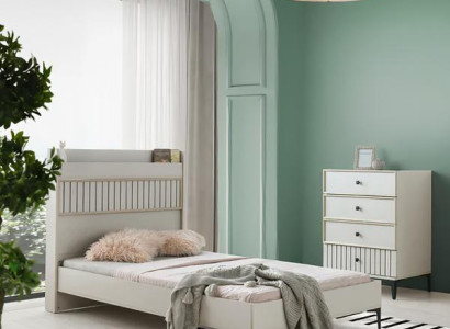 Einzelbett Modern Kopfteil Kommode Passend Elegantes Design Kinderzimmer Möbel