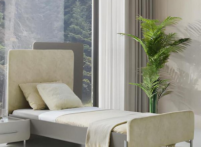 Bett Gepolstertes Kopfteil Minimalistisches Design Stilvolles Kinderzimmer