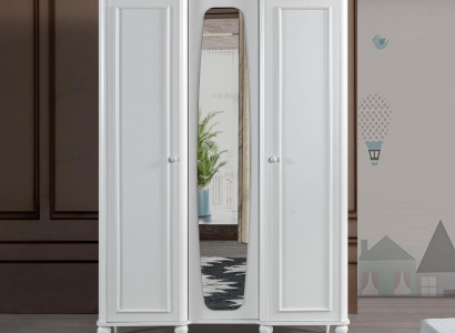 Kleiderschrank mit Spiegel Moderne Weiße Schlafzimmer Schrank Schränke