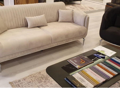 Sofagarnitur 3+1 Sitzer Set Modern Design Sofas Polster Couchen Textil Luxus