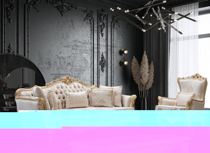 Königliches Sofa Set Wohnzimmer Sessel Couchtisch Sofagarnitur 3+1 Tisch