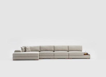 L-Form Ecksofa Wohnlandschaft Luxus Grau Eckgarnitur Design Möbel 455x150
