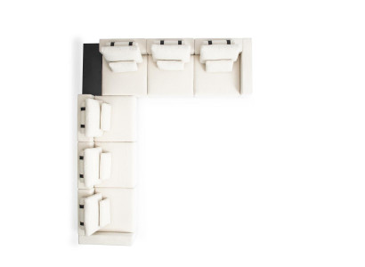 L-Form Weiße Couch Wohnzimmerkombination Ecksofaset Eckcouchgruppe Sofa