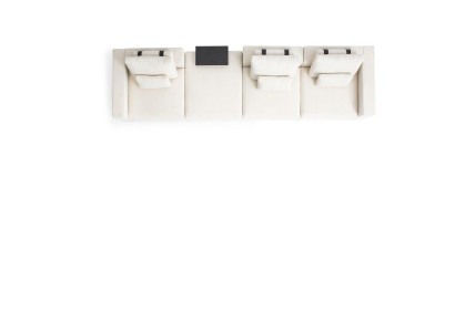 Sofa Weißer Sechssitzer Wohnzimmermöbel Luxus Couchen Stoff Möbel